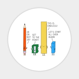 Confused pencil Magnet